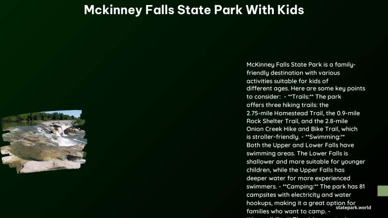 McKinney Falls State Park With Kids