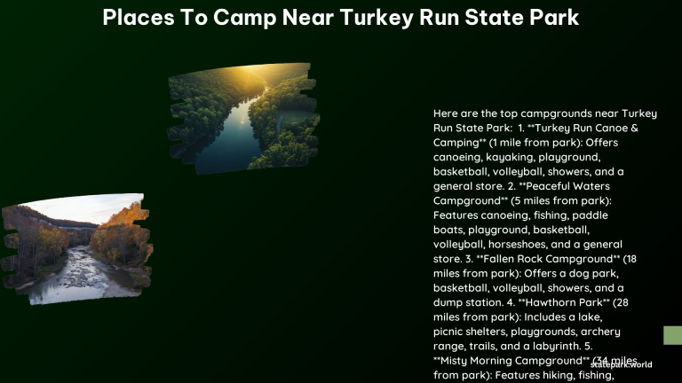 Places to Camp Near Turkey Run State Park