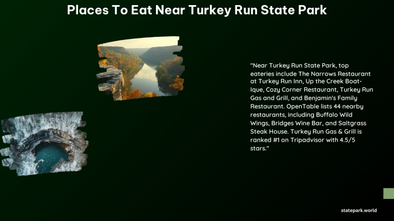 Places to Eat Near Turkey Run State Park