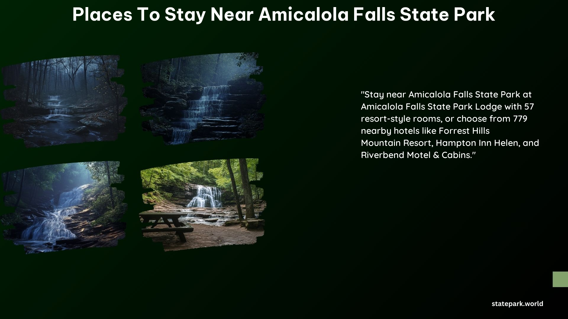 Places to Stay Near Amicalola Falls State Park