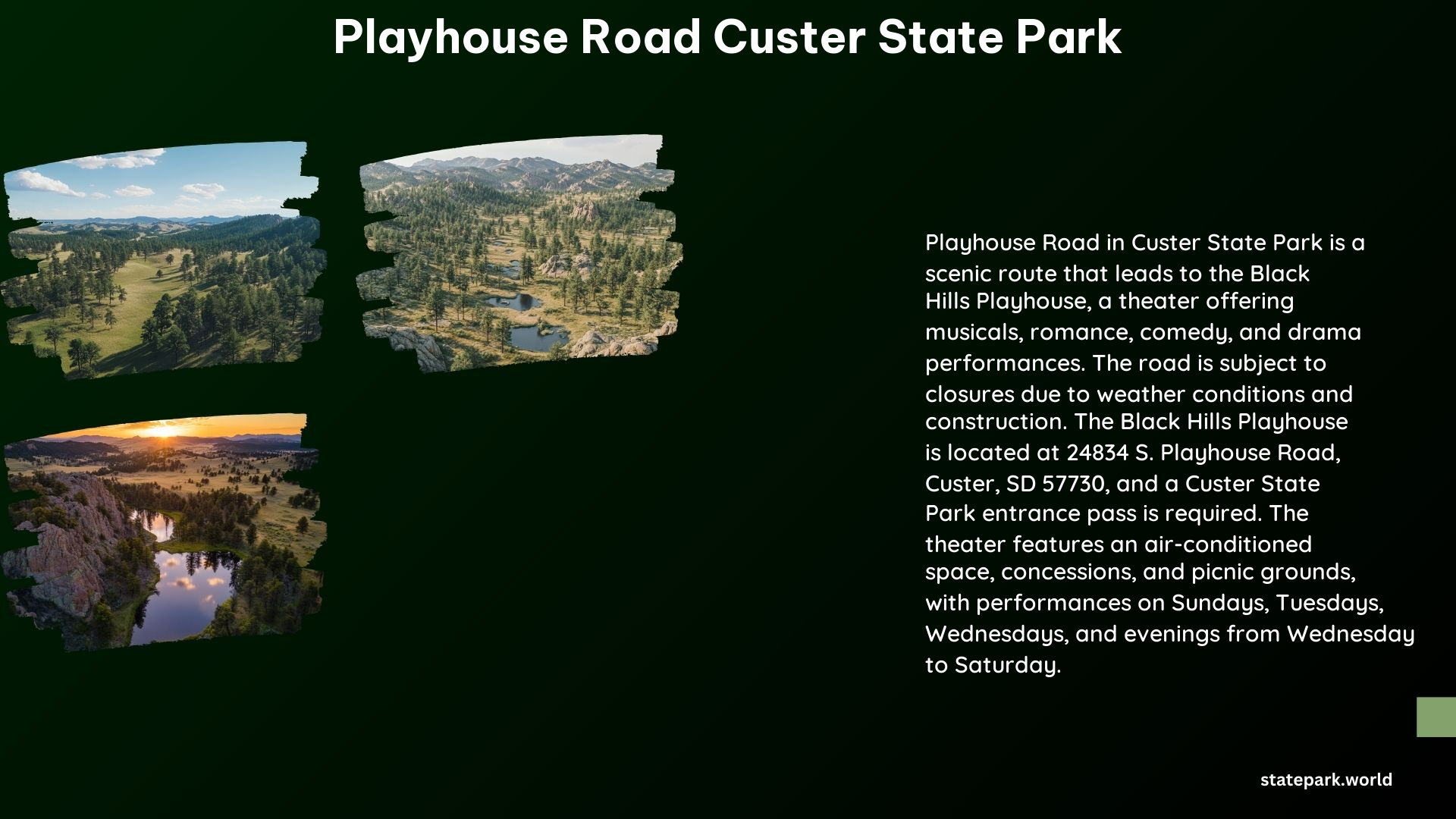 Playhouse Road Custer State Park