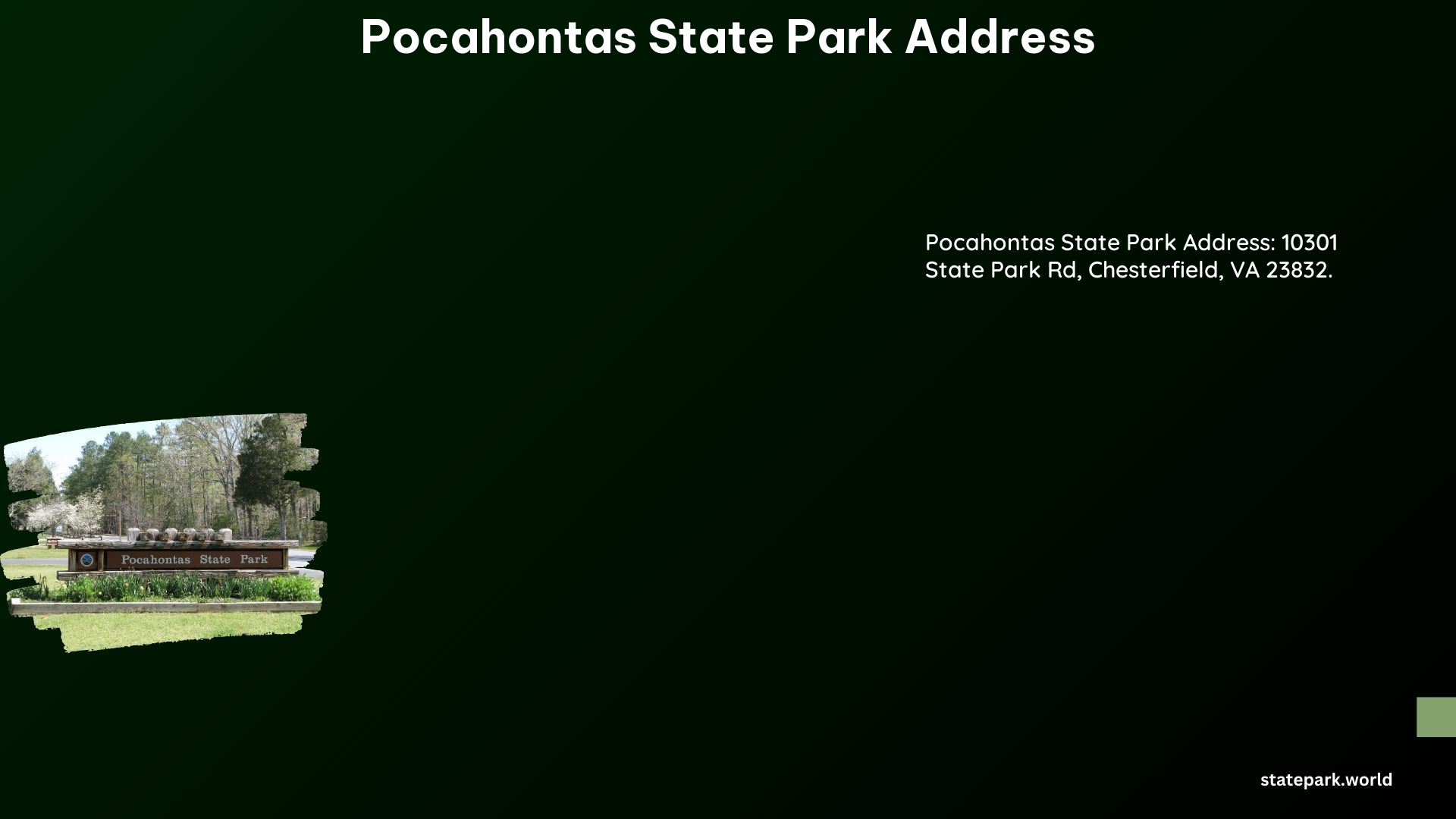 Pocahontas State Park Address