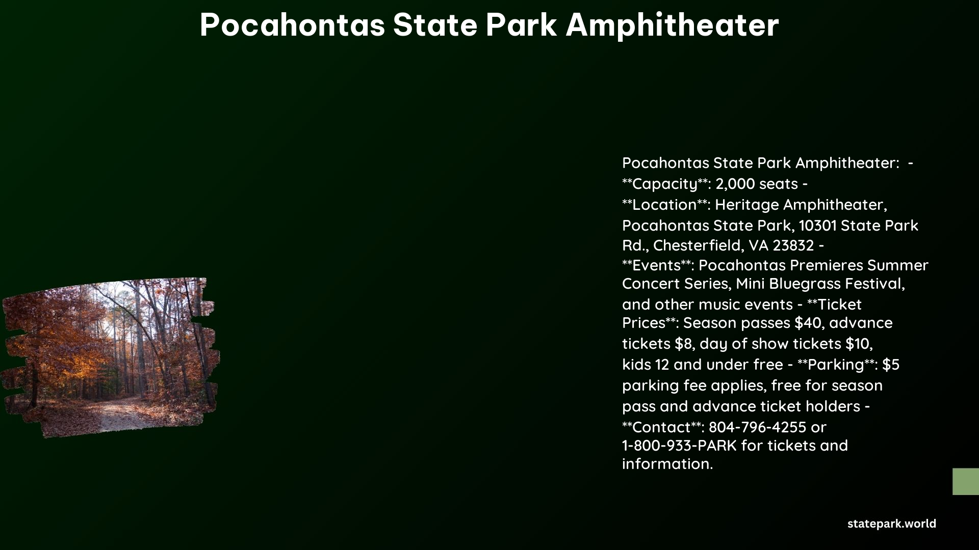 Pocahontas State Park Amphitheater