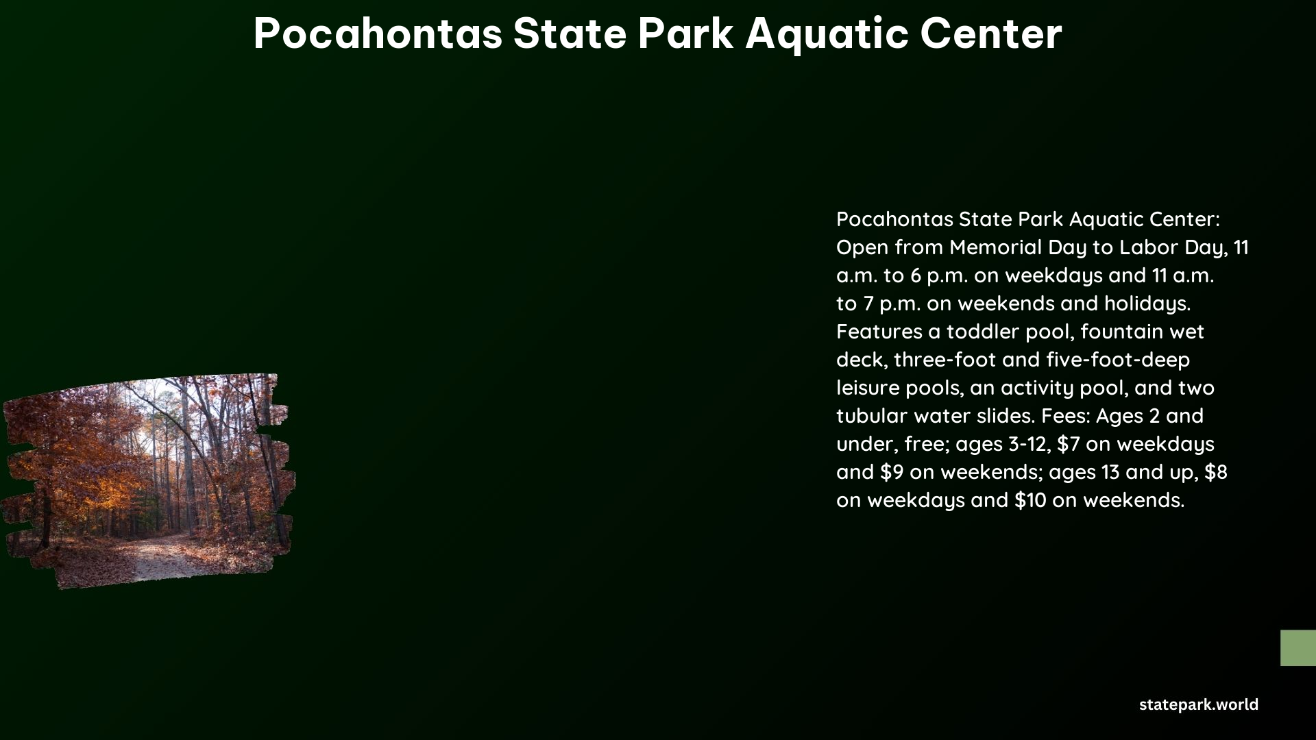 Pocahontas State Park Aquatic Center