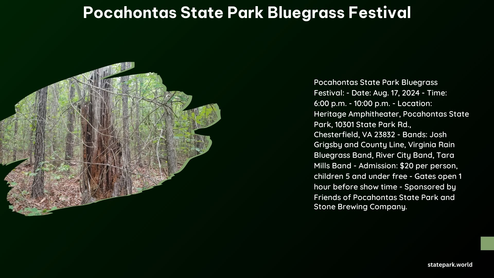 Pocahontas State Park Bluegrass Festival