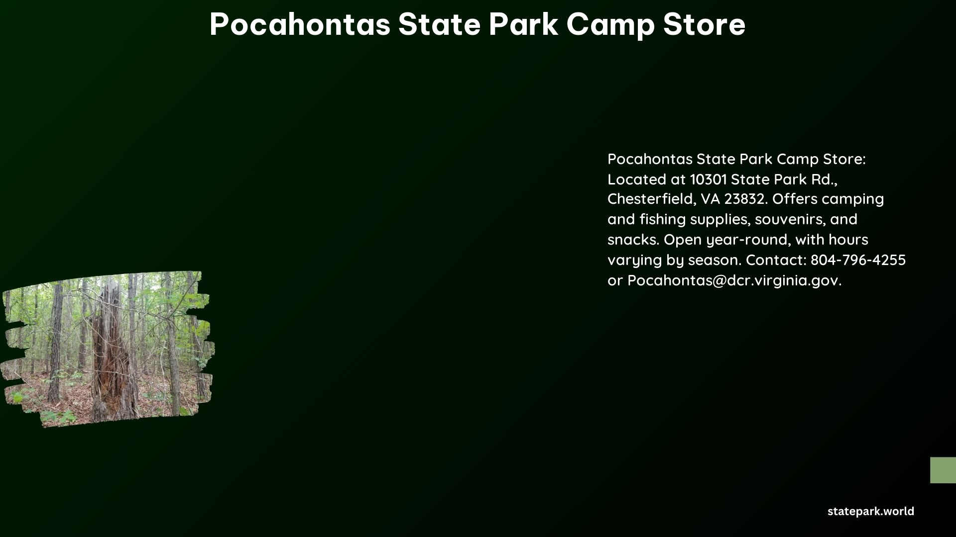 Pocahontas State Park Camp Store