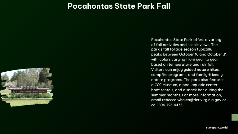 Pocahontas State Park Fall