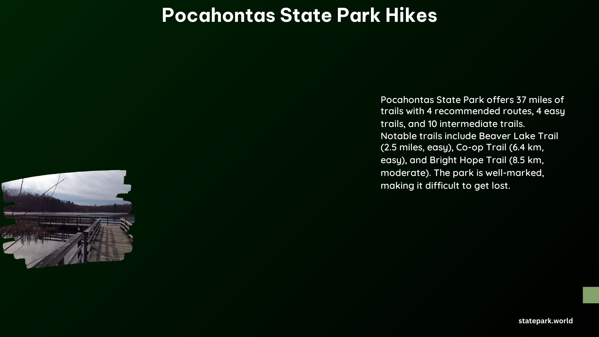 Pocahontas State Park Hikes