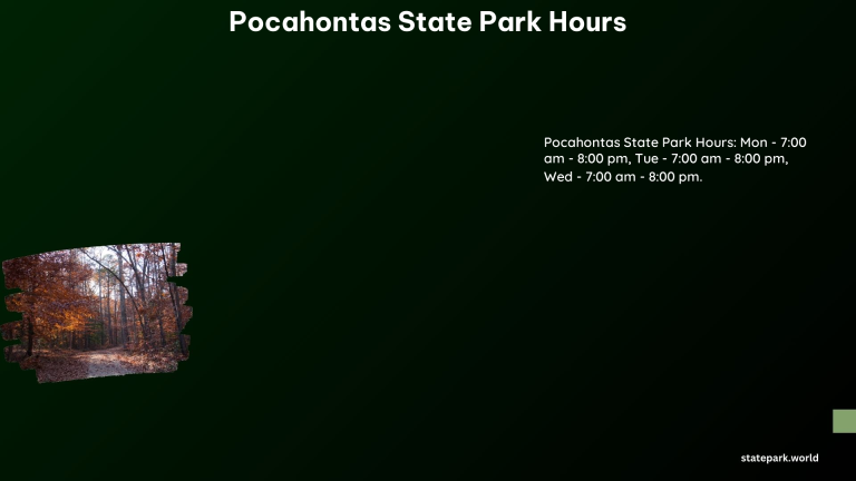 Pocahontas State Park Hours