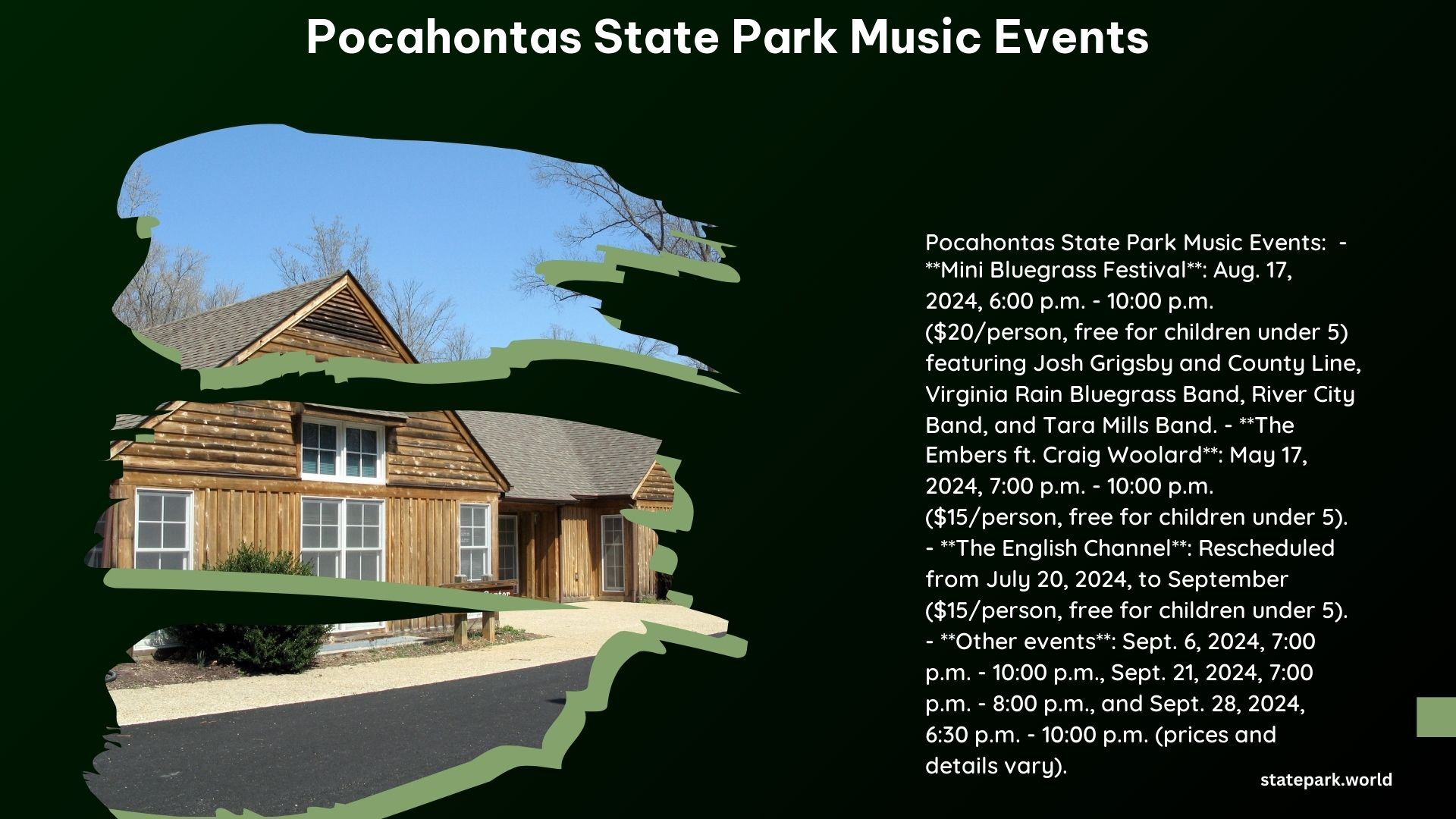 Pocahontas State Park Music Events