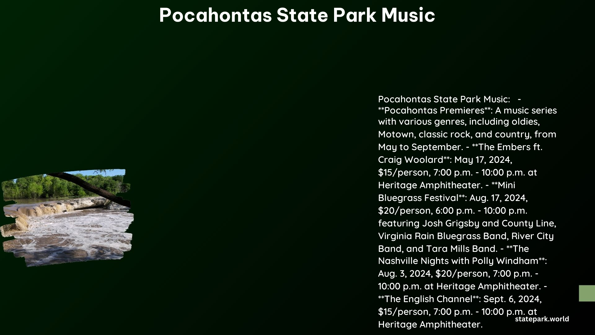 Pocahontas State Park Music