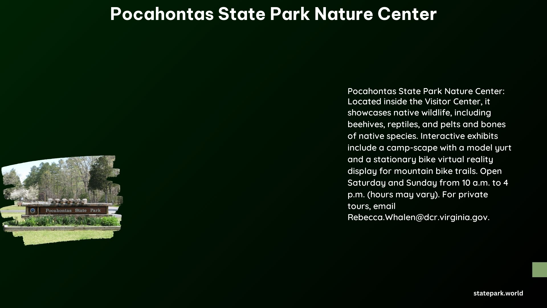 Pocahontas State Park Nature Center