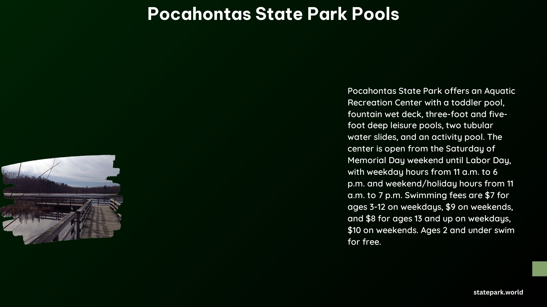 Pocahontas State Park Pools