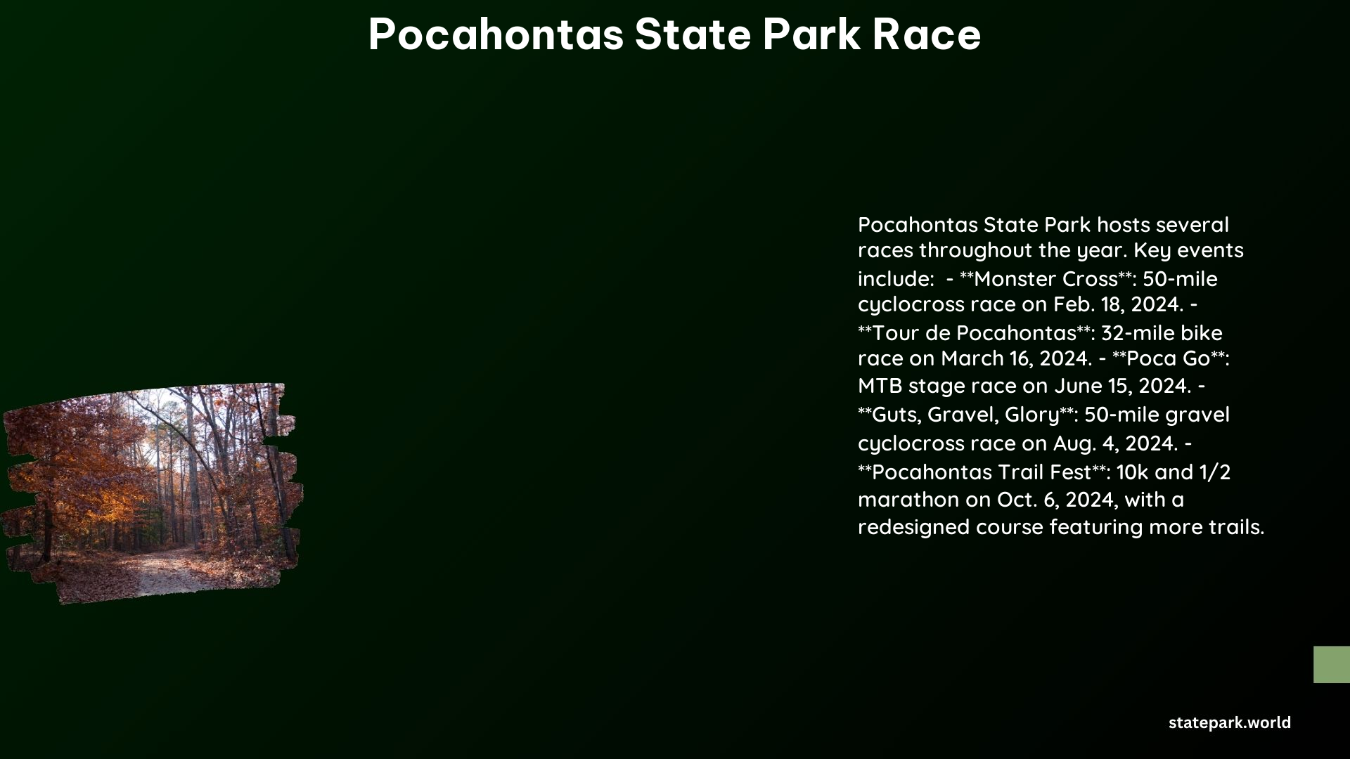 Pocahontas State Park Race