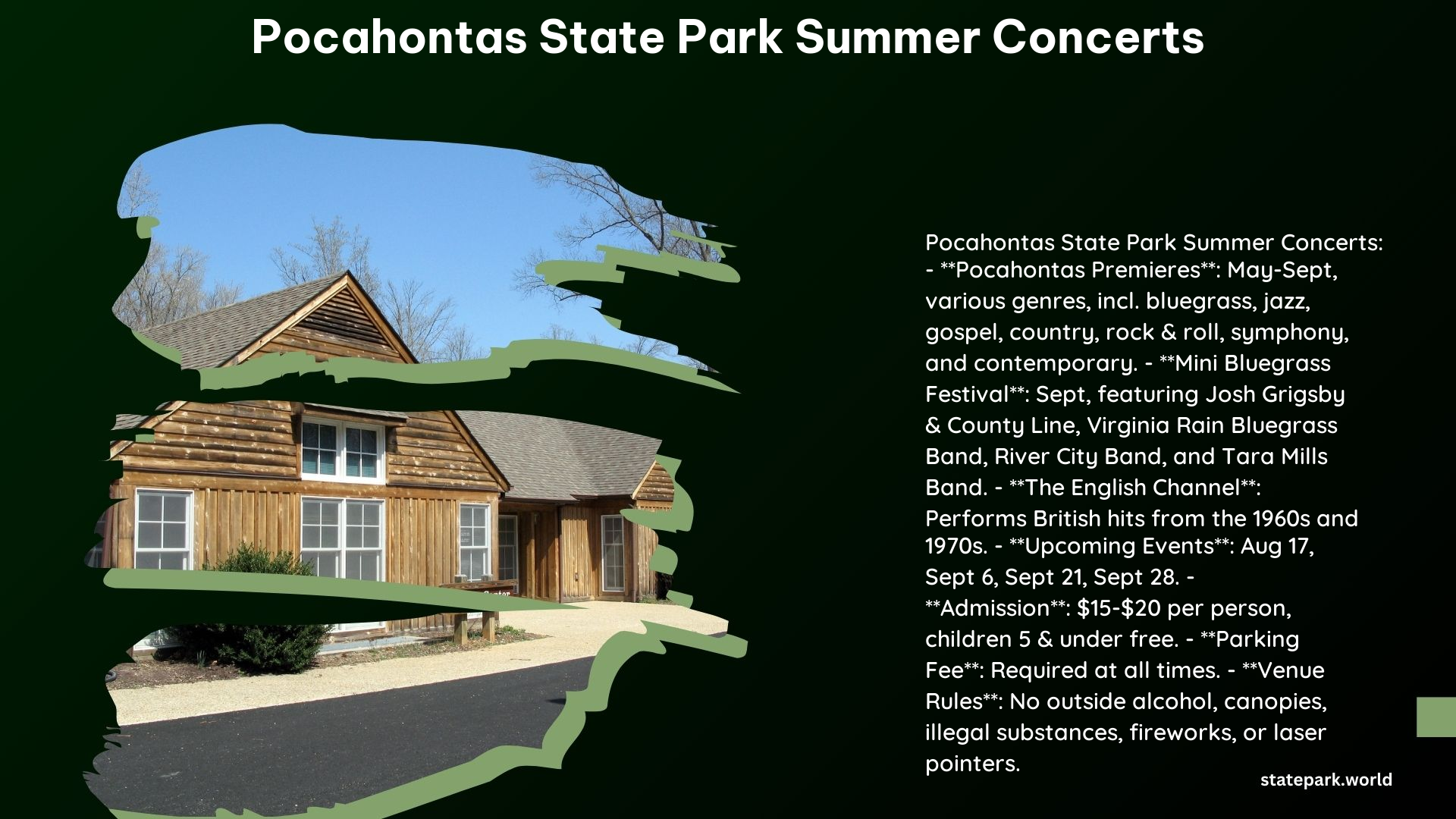 Pocahontas State Park Summer Concerts