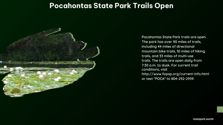 Pocahontas State Park Trails Open