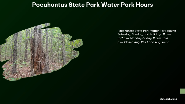 Pocahontas State Park Water Park Hours