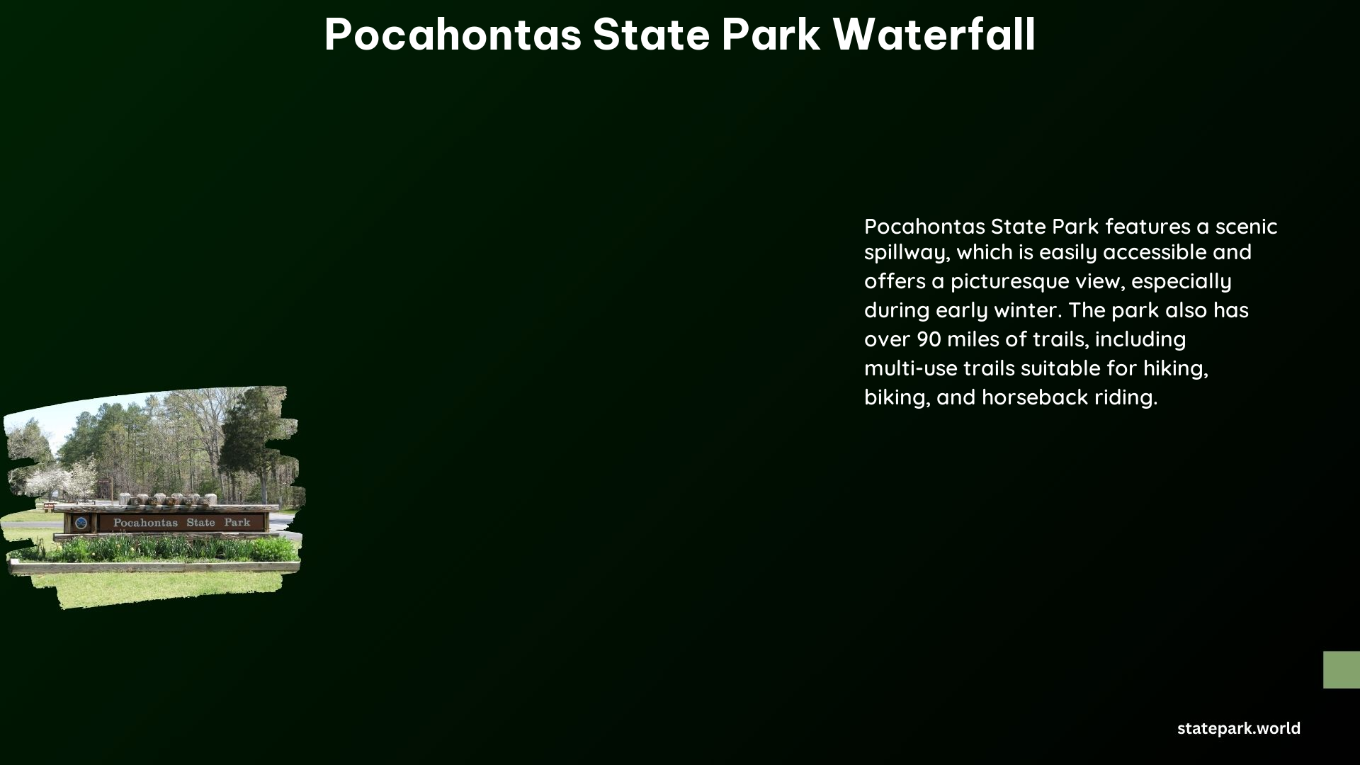 Pocahontas State Park Waterfall