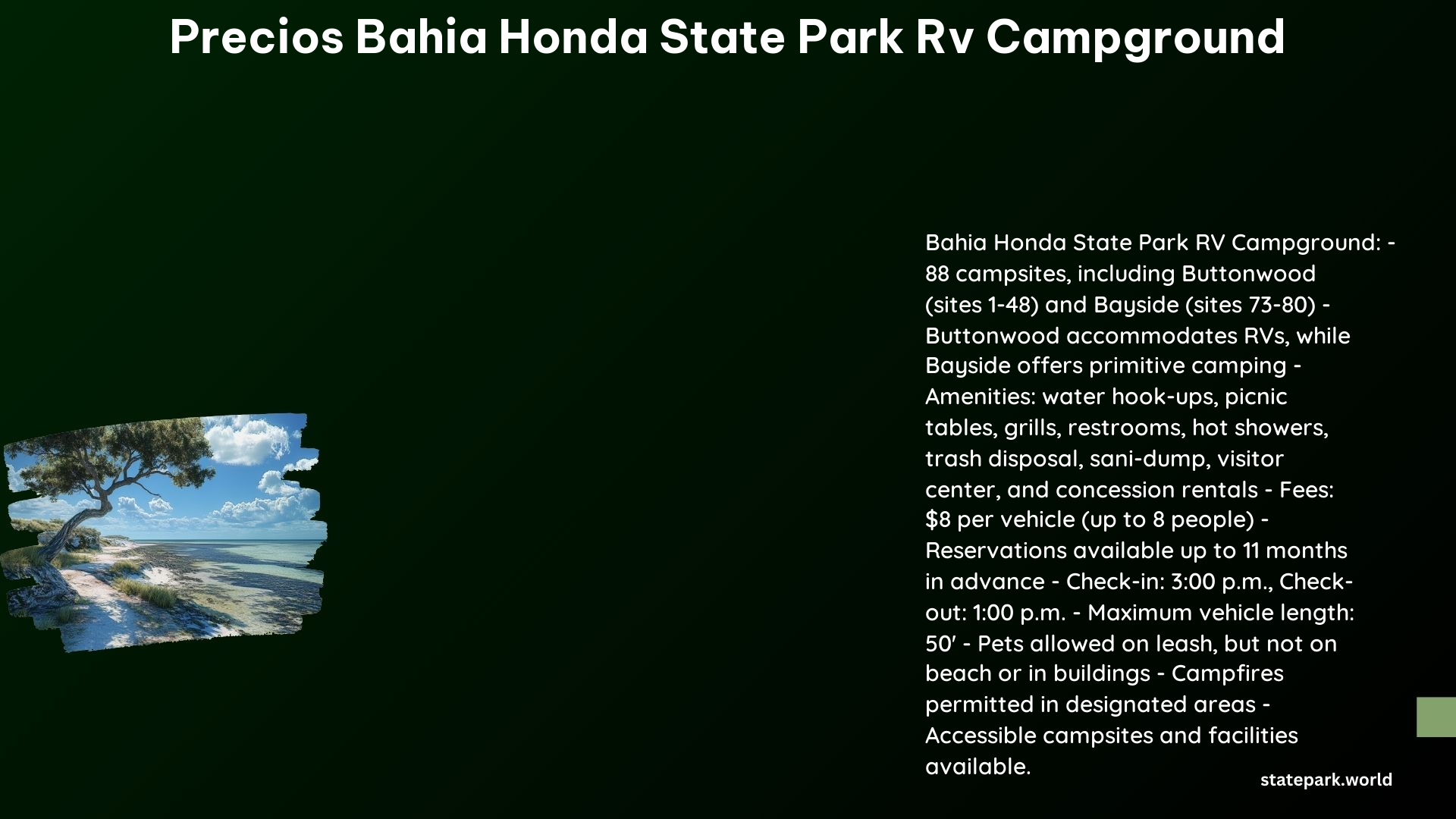 Precios Bahia Honda State Park RV Campground