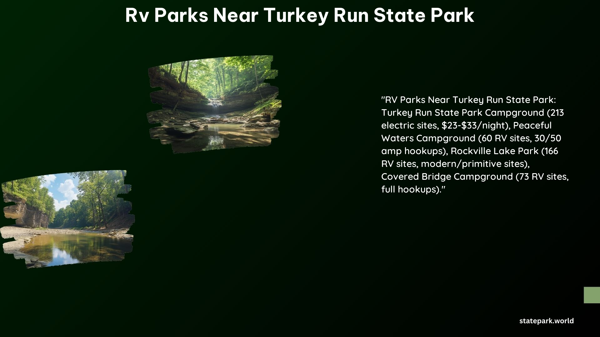 RV Parks Near Turkey Run State Park