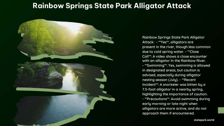 Rainbow Springs State Park Alligator Attack