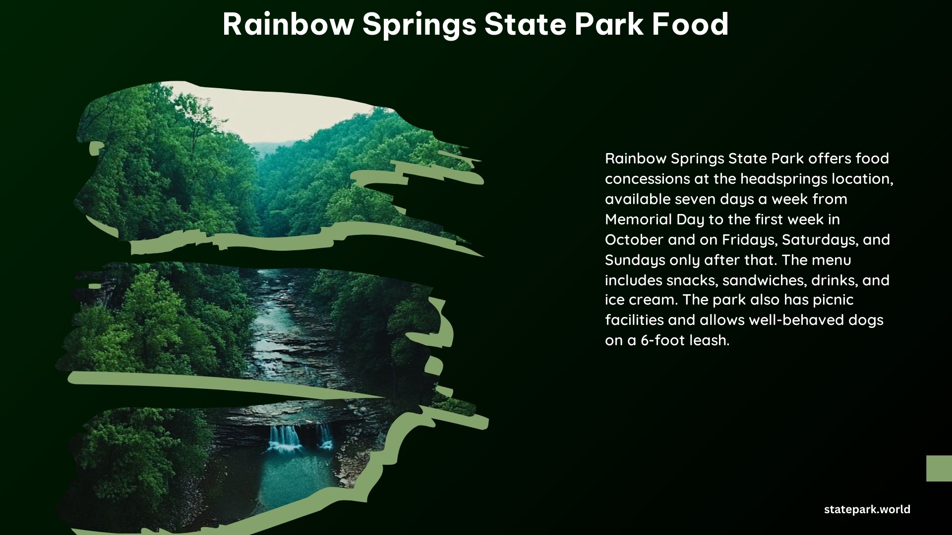 Rainbow Springs State Park Food