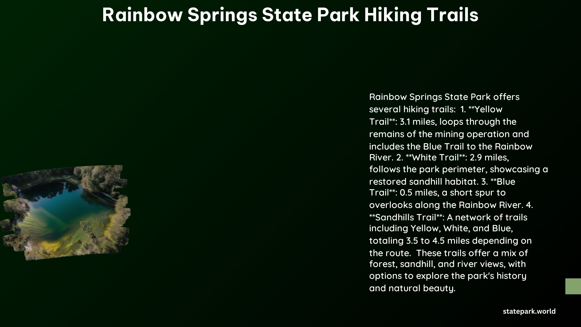 Rainbow Springs State Park Hiking Trails