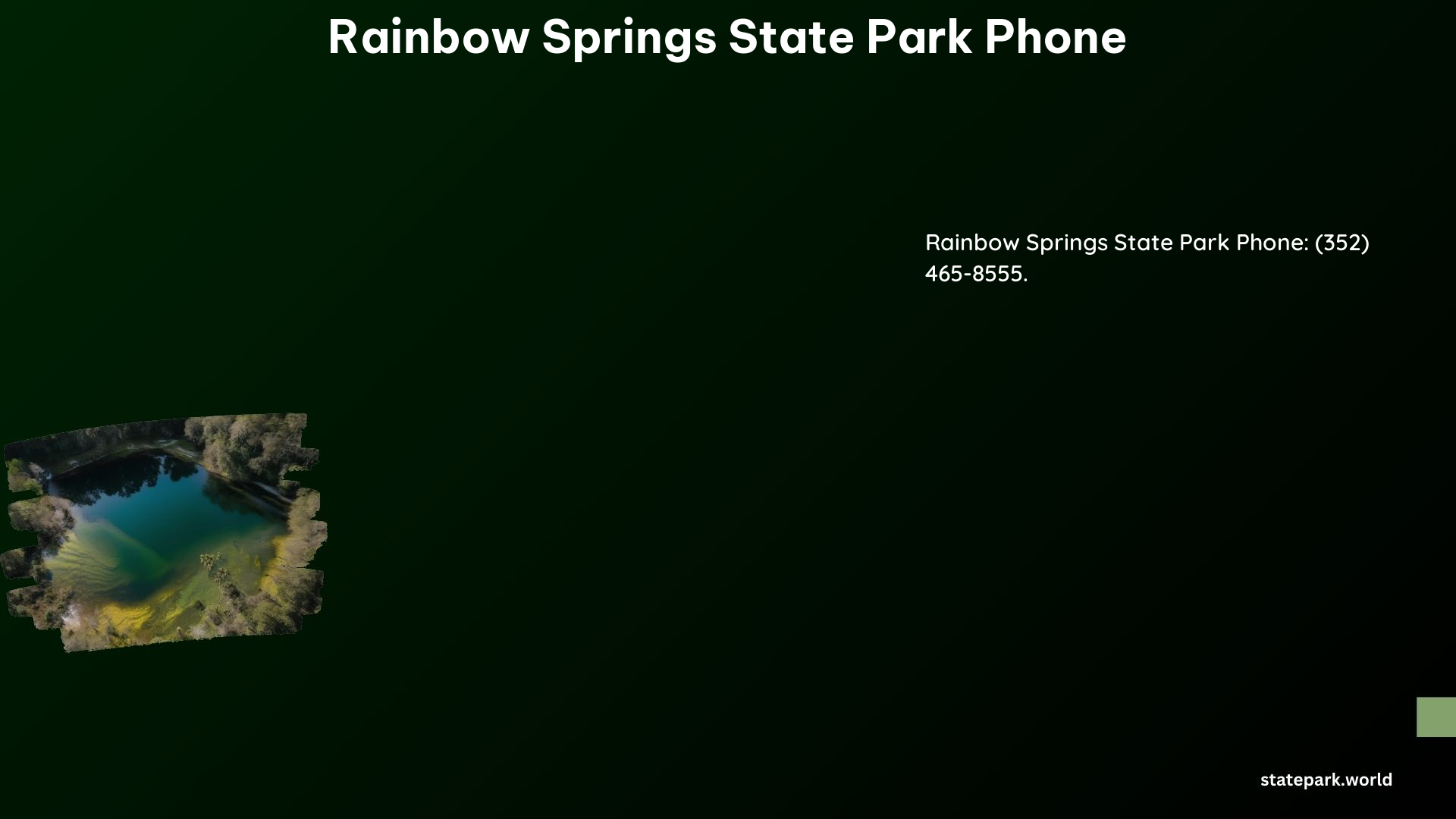 Rainbow Springs State Park Phone