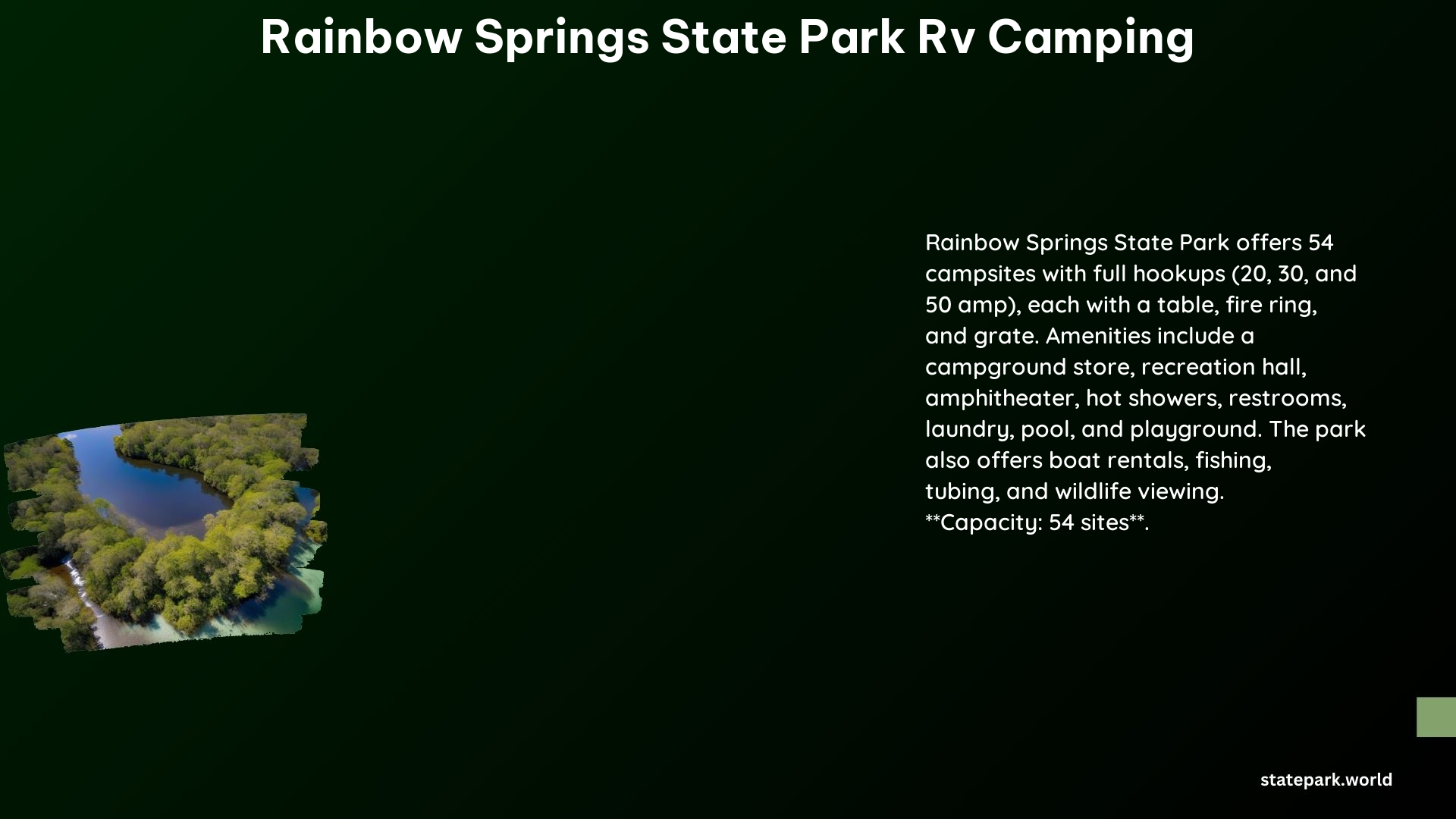 Rainbow Springs State Park RV Camping