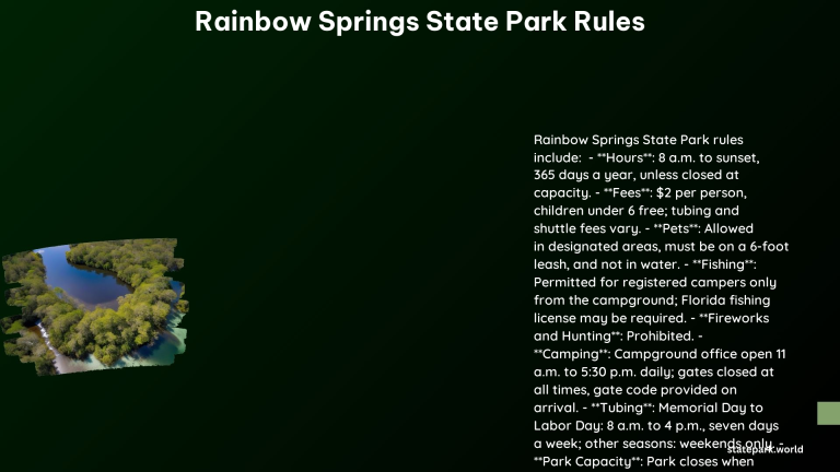 Rainbow Springs State Park Rules