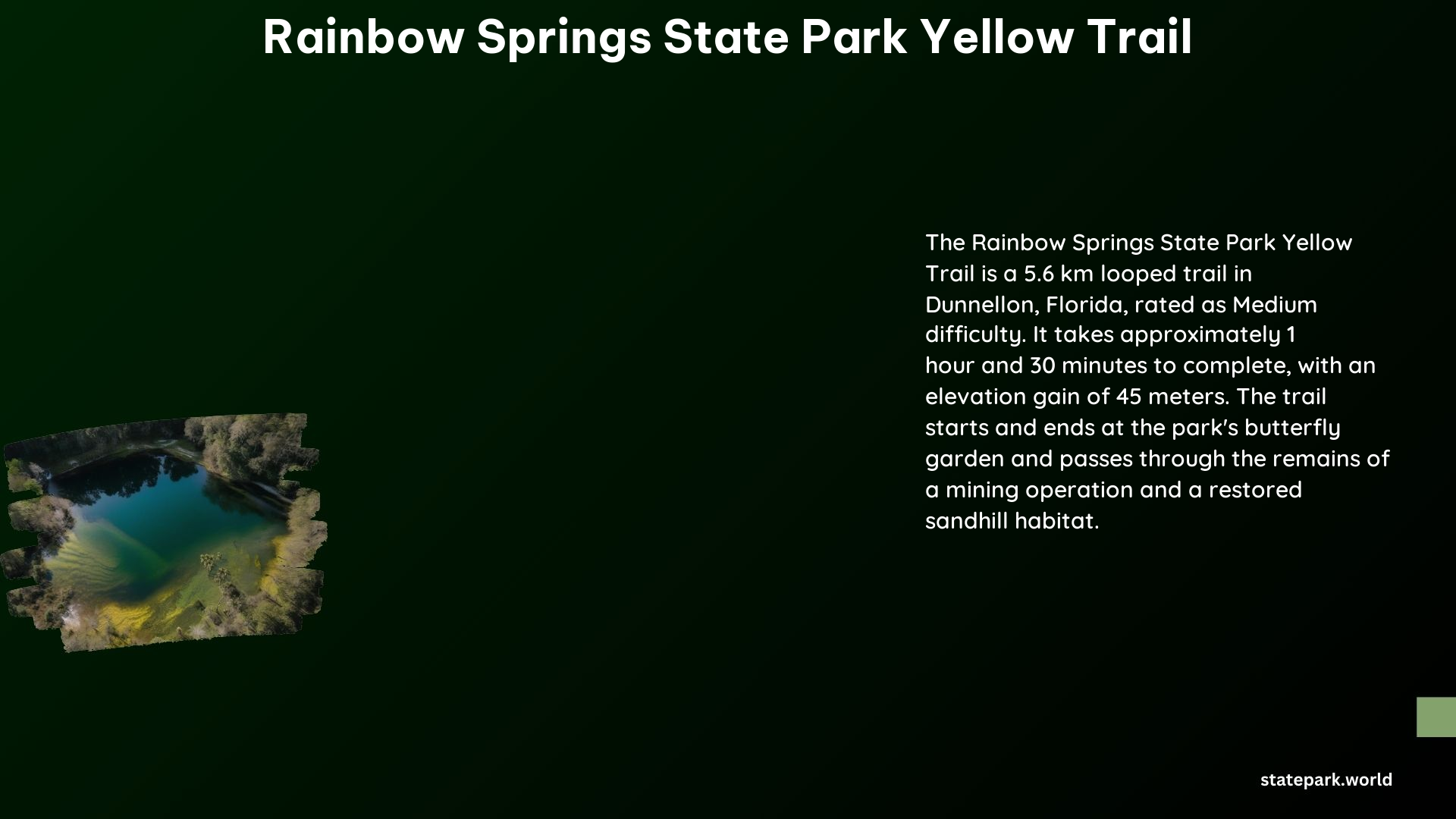 Rainbow Springs State Park Yellow Trail