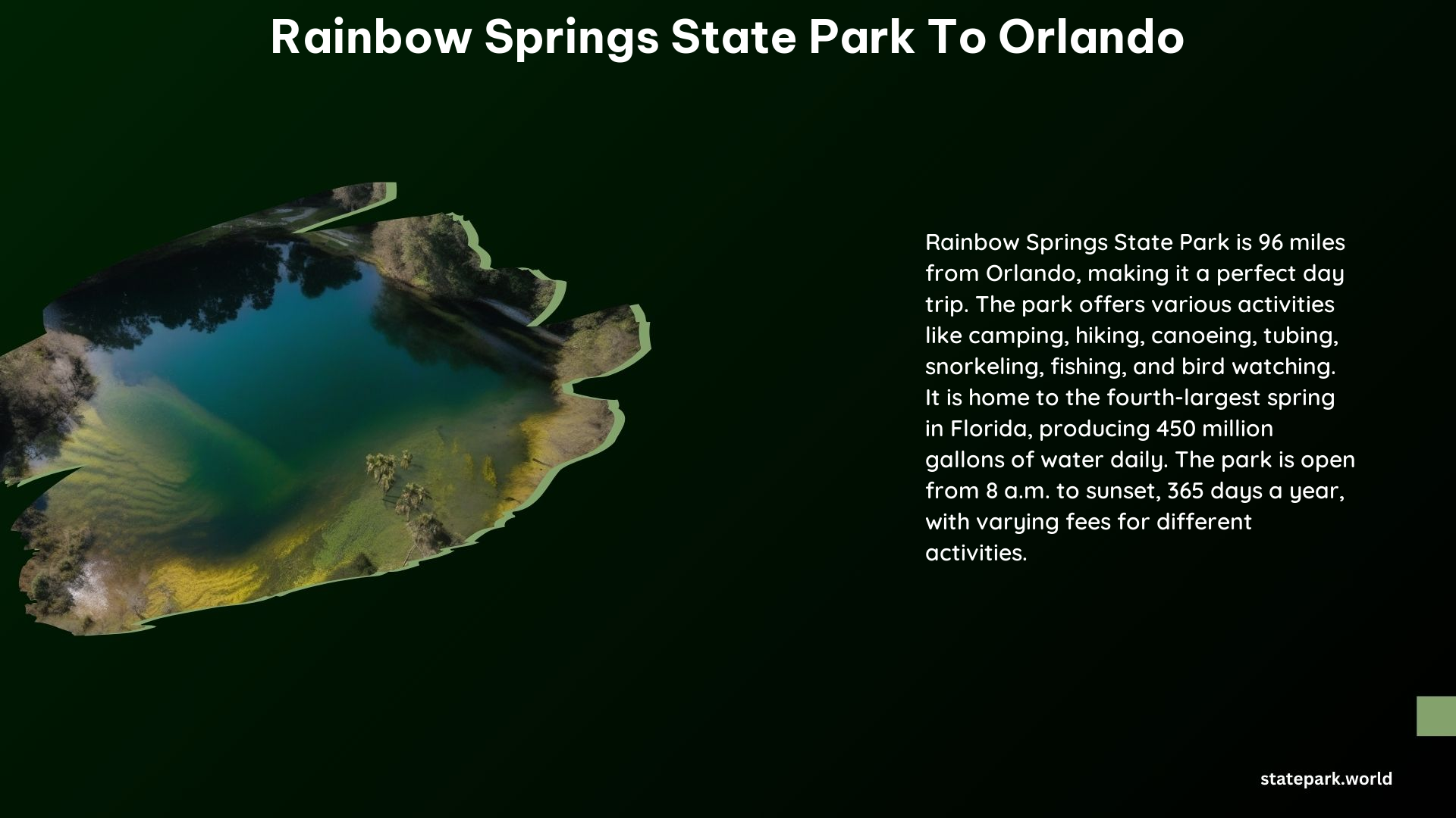 Rainbow Springs State Park to Orlando