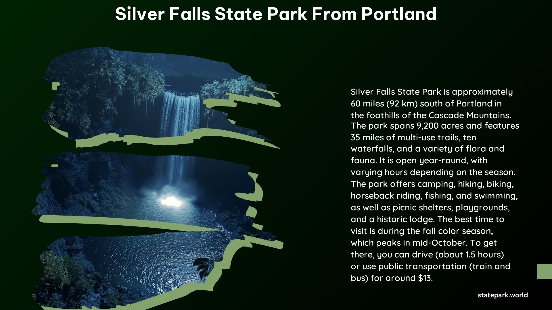 Silver Falls State Park From Portland