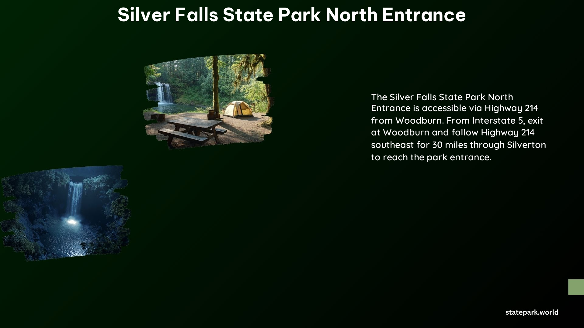 Silver Falls State Park North Entrance