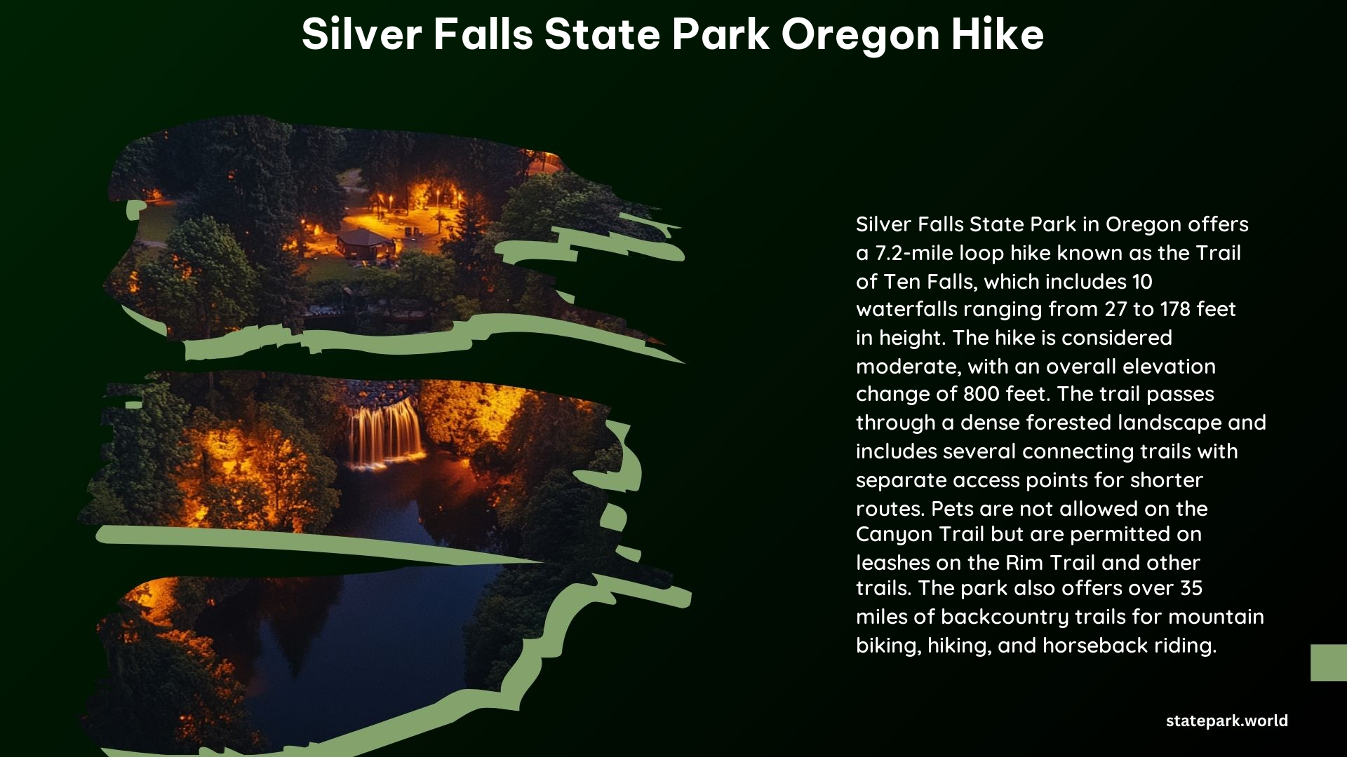 Silver Falls State Park Oregon Hike