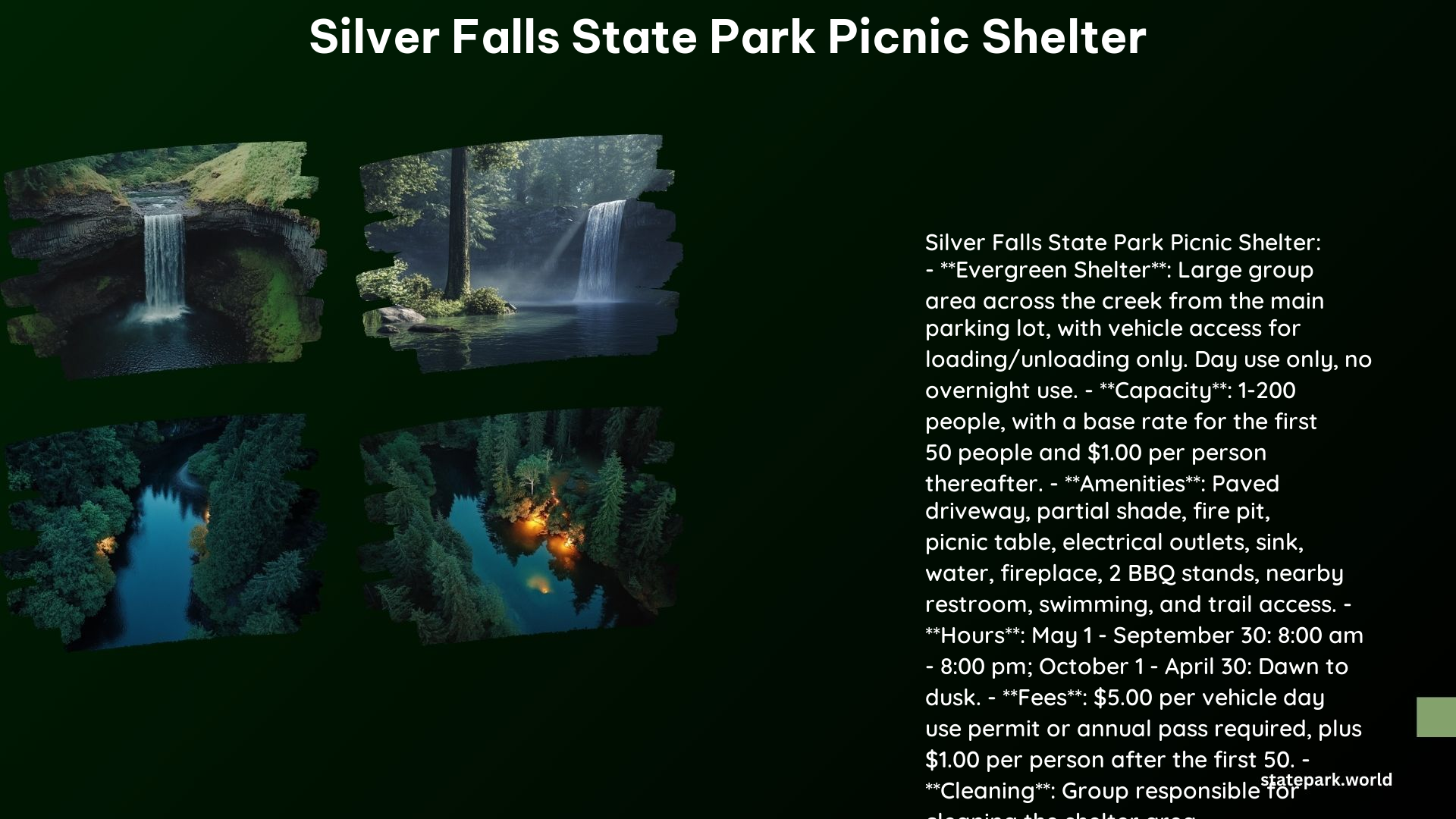 Silver Falls State Park Picnic Shelter