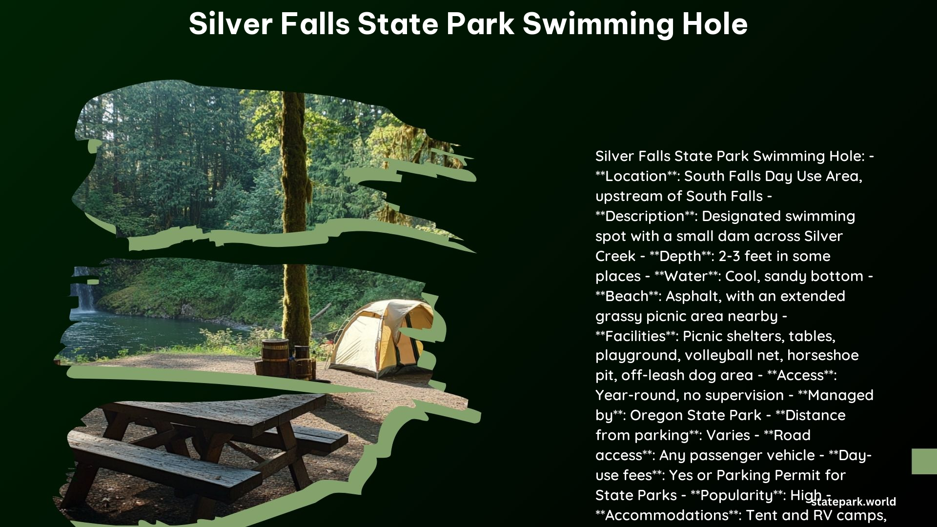 Silver Falls State Park Swimming Hole