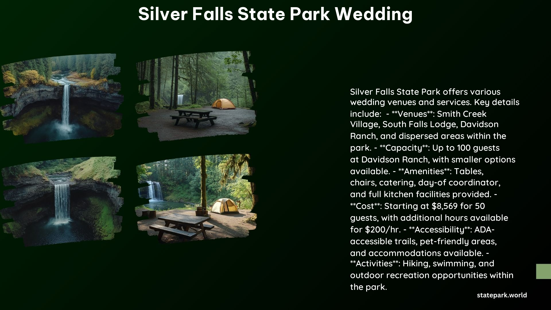 Silver Falls State Park Wedding