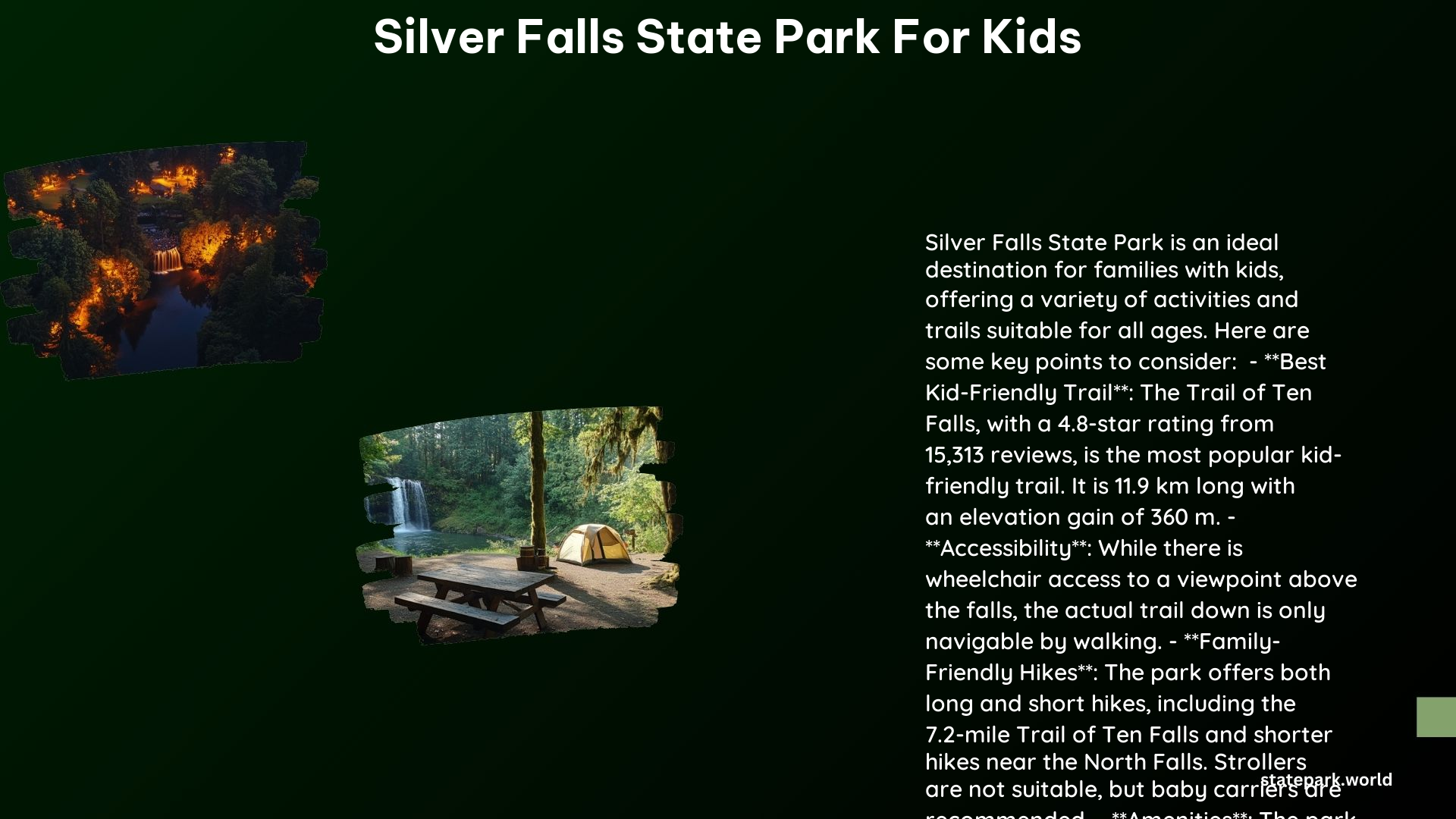 Silver Falls State Park for Kids