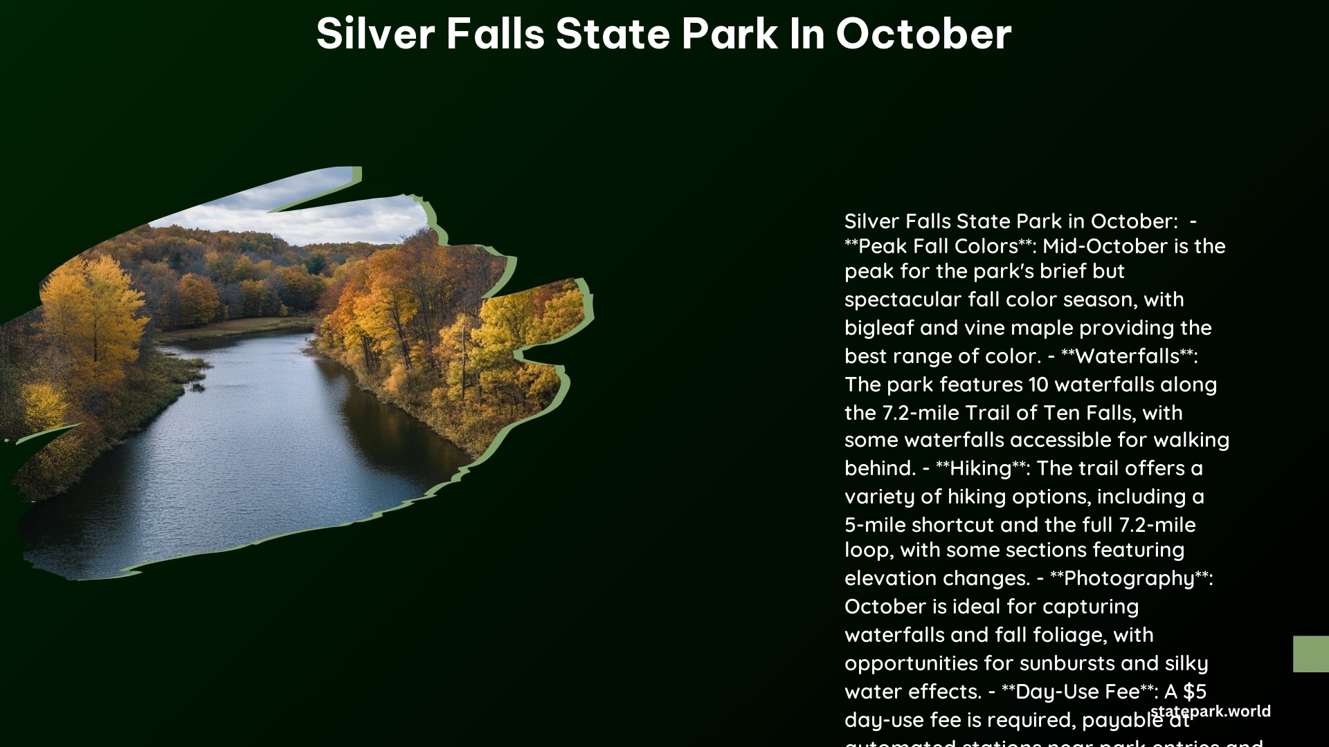 Silver Falls State Park in October