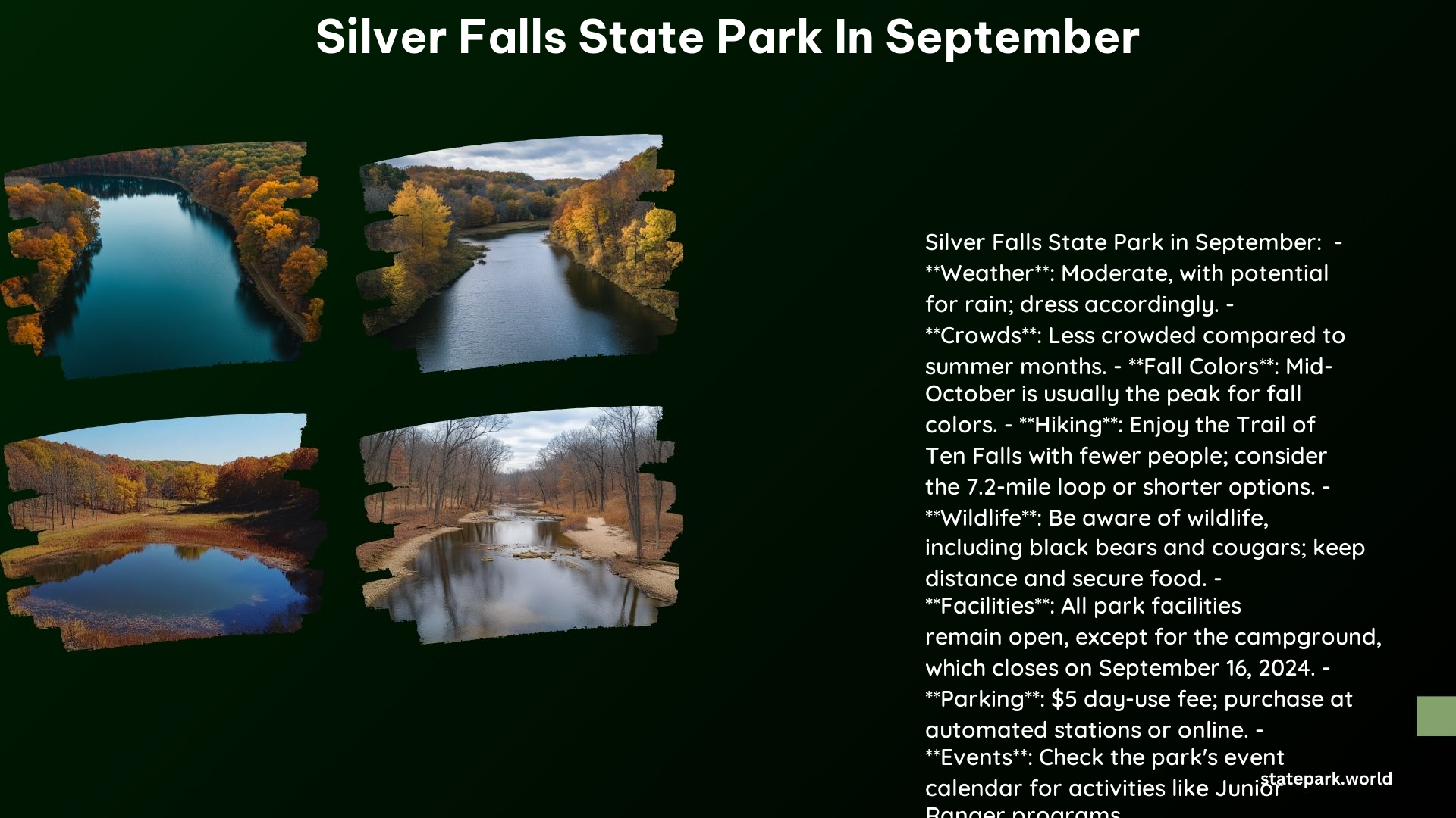 Silver Falls State Park in September 1