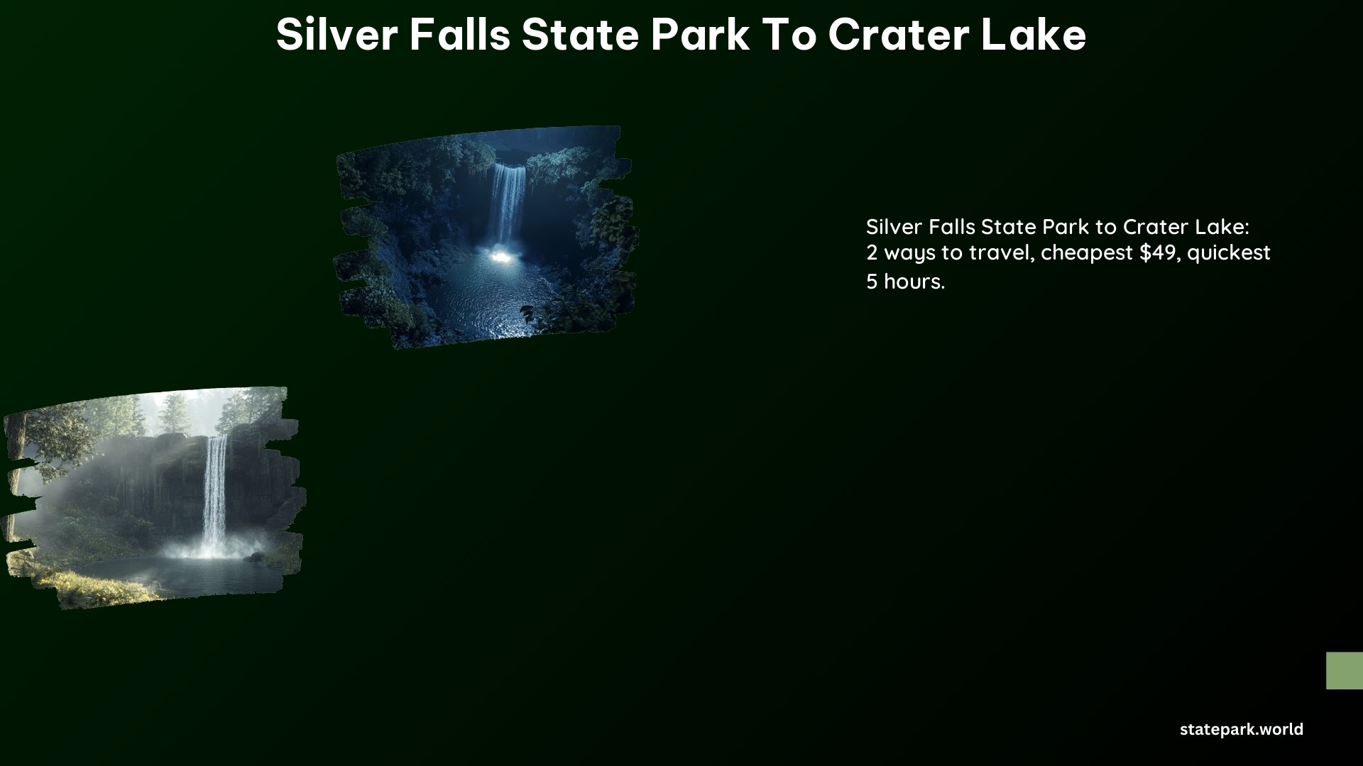 Silver Falls State Park to Crater Lake