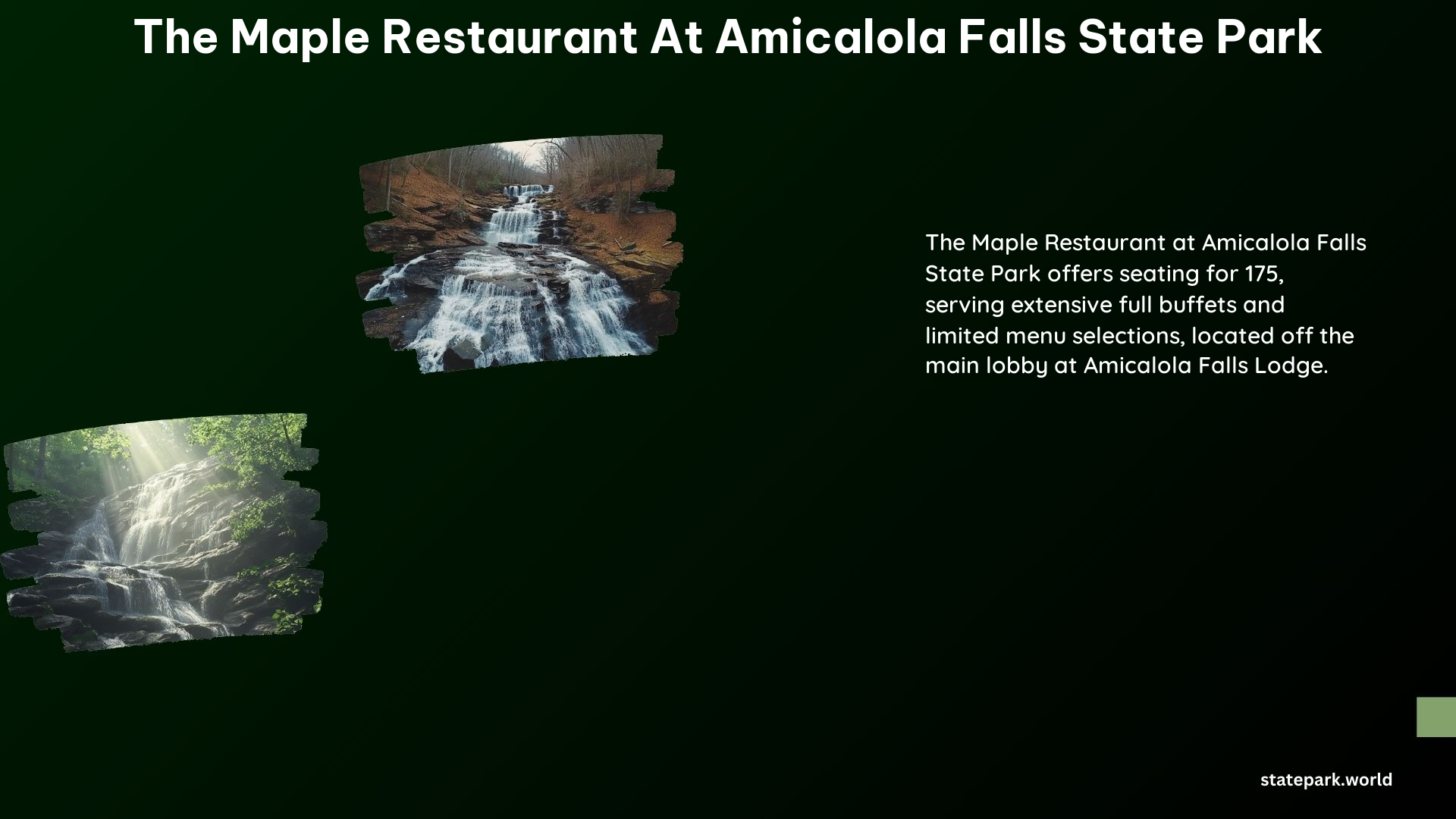 The Maple Restaurant at Amicalola Falls State Park