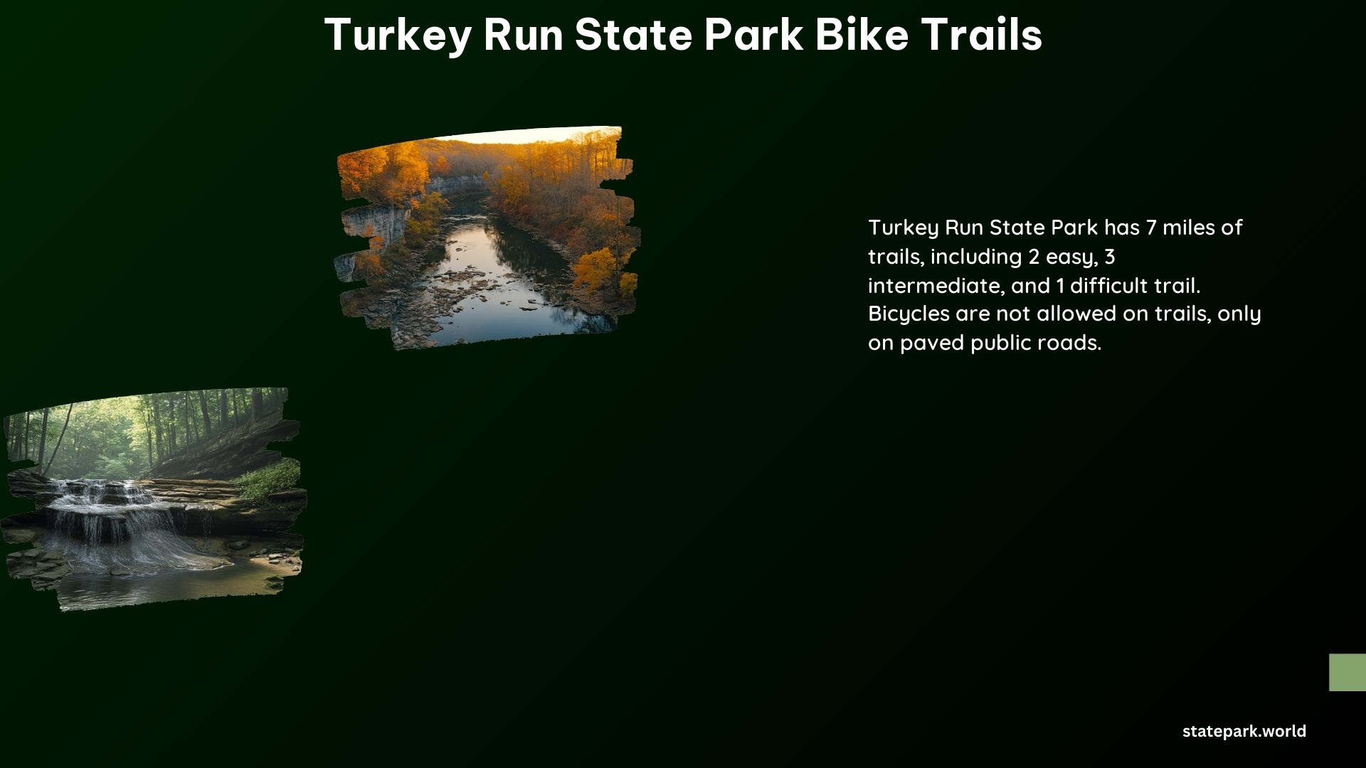 Turkey Run State Park Bike Trails