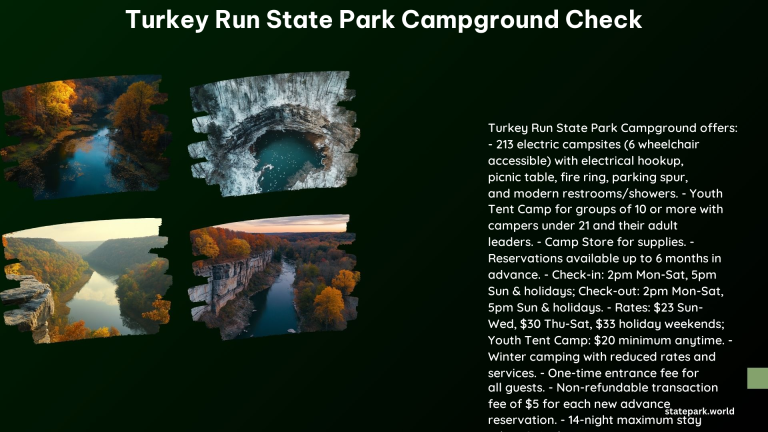 Turkey Run State Park Campground Check