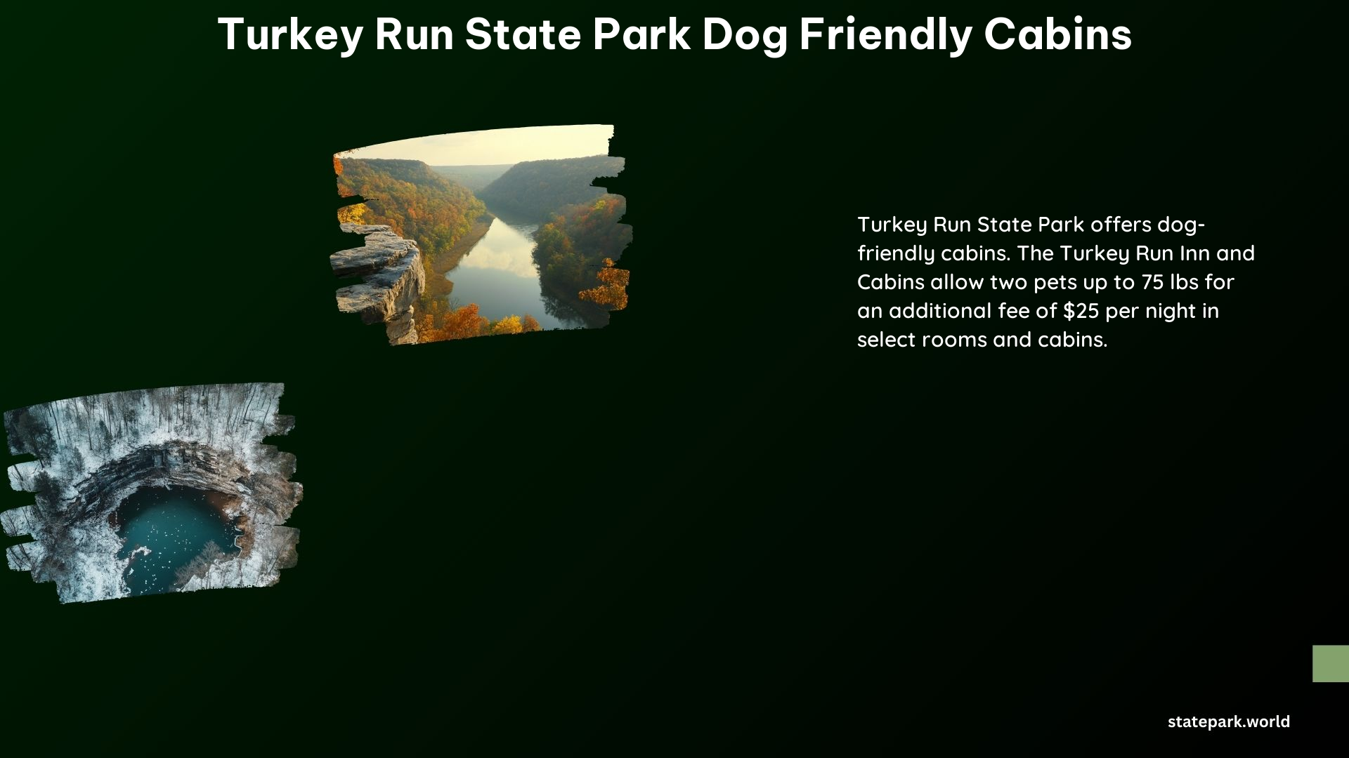 Turkey Run State Park Dog Friendly Cabins