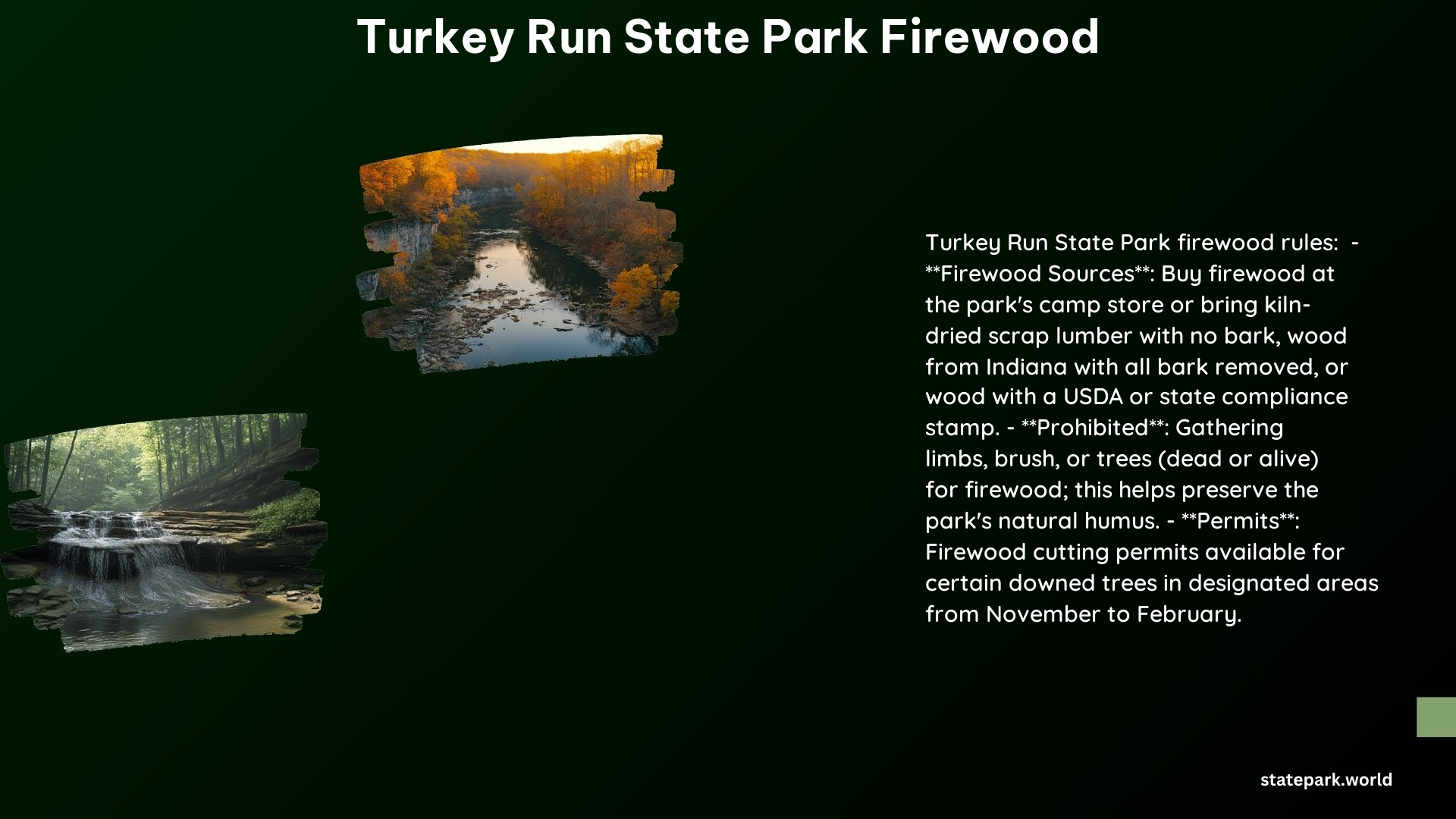 Turkey Run State Park Firewood