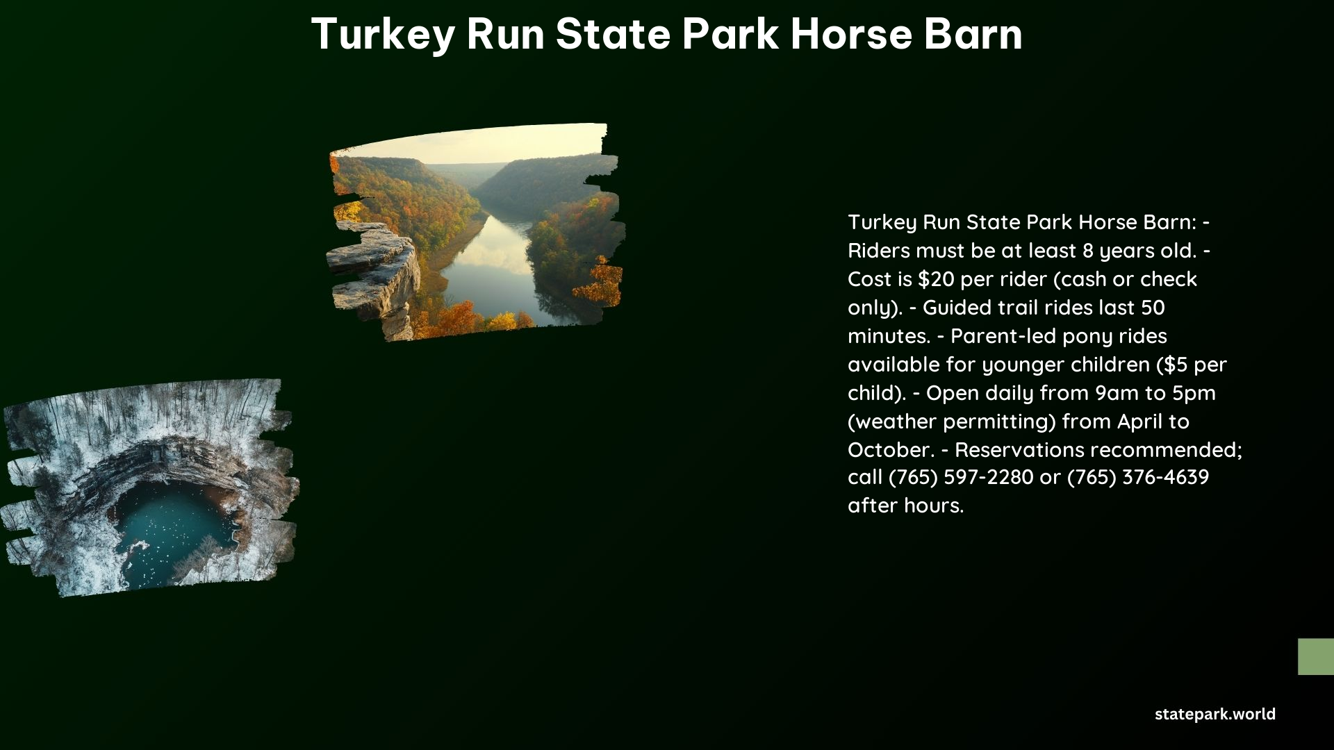 Turkey Run State Park Horse Barn