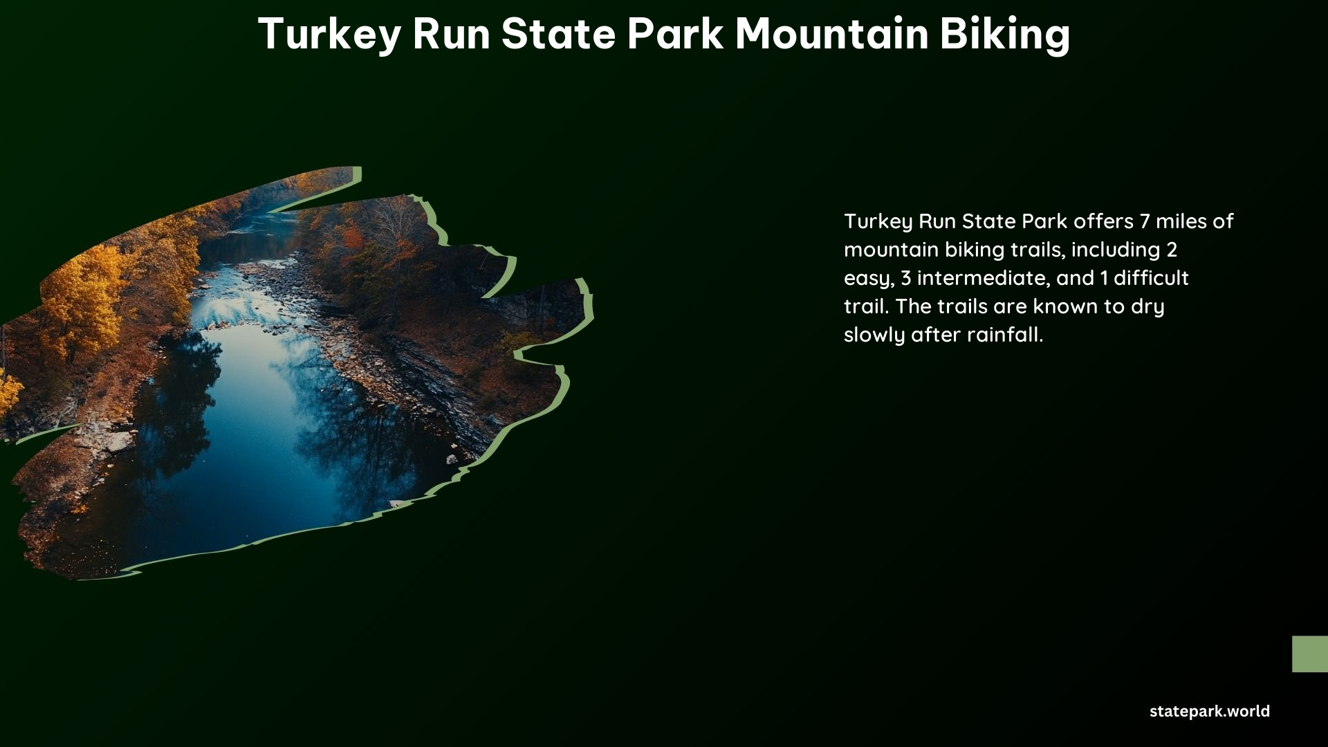 Turkey Run State Park Mountain Biking