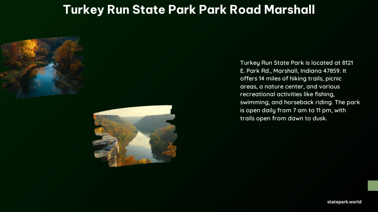 Turkey Run State Park Park Road Marshall